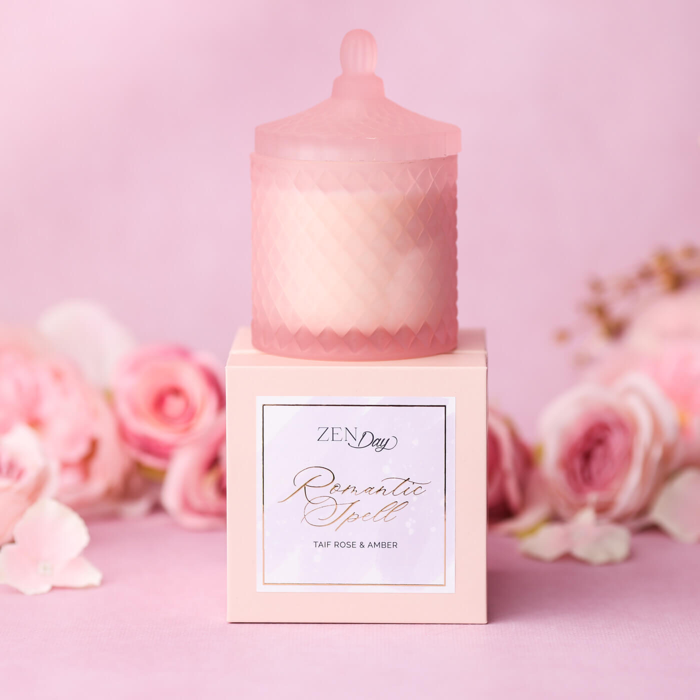 Lumânare ROMANTIC SPELL – Taif rose & Amber