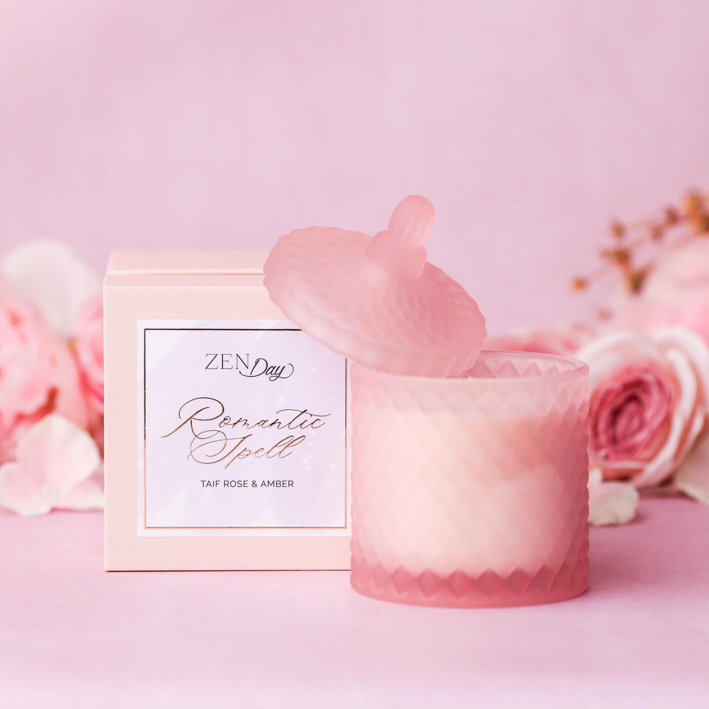 Lumânare ROMANTIC SPELL – Taif rose & Amber